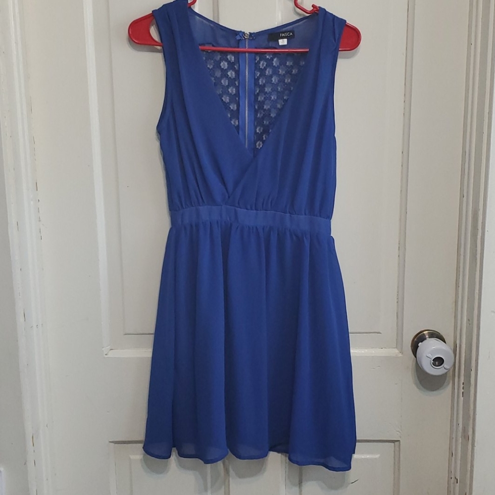 FAISCA BLUE LACE POLYESTER SMALL DRESS